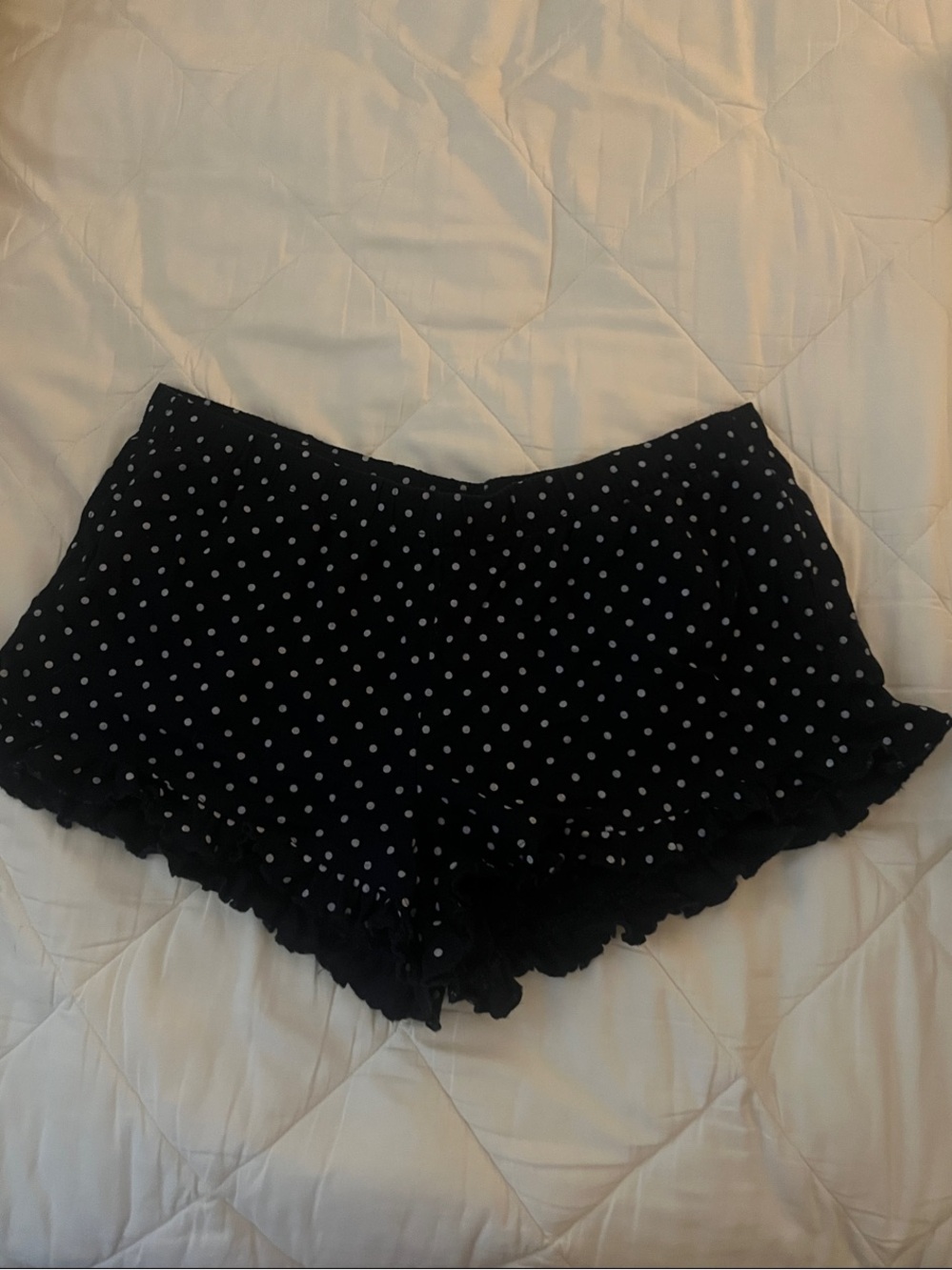 Hollister Black Polka Dot Ruffle Sleep Shorts